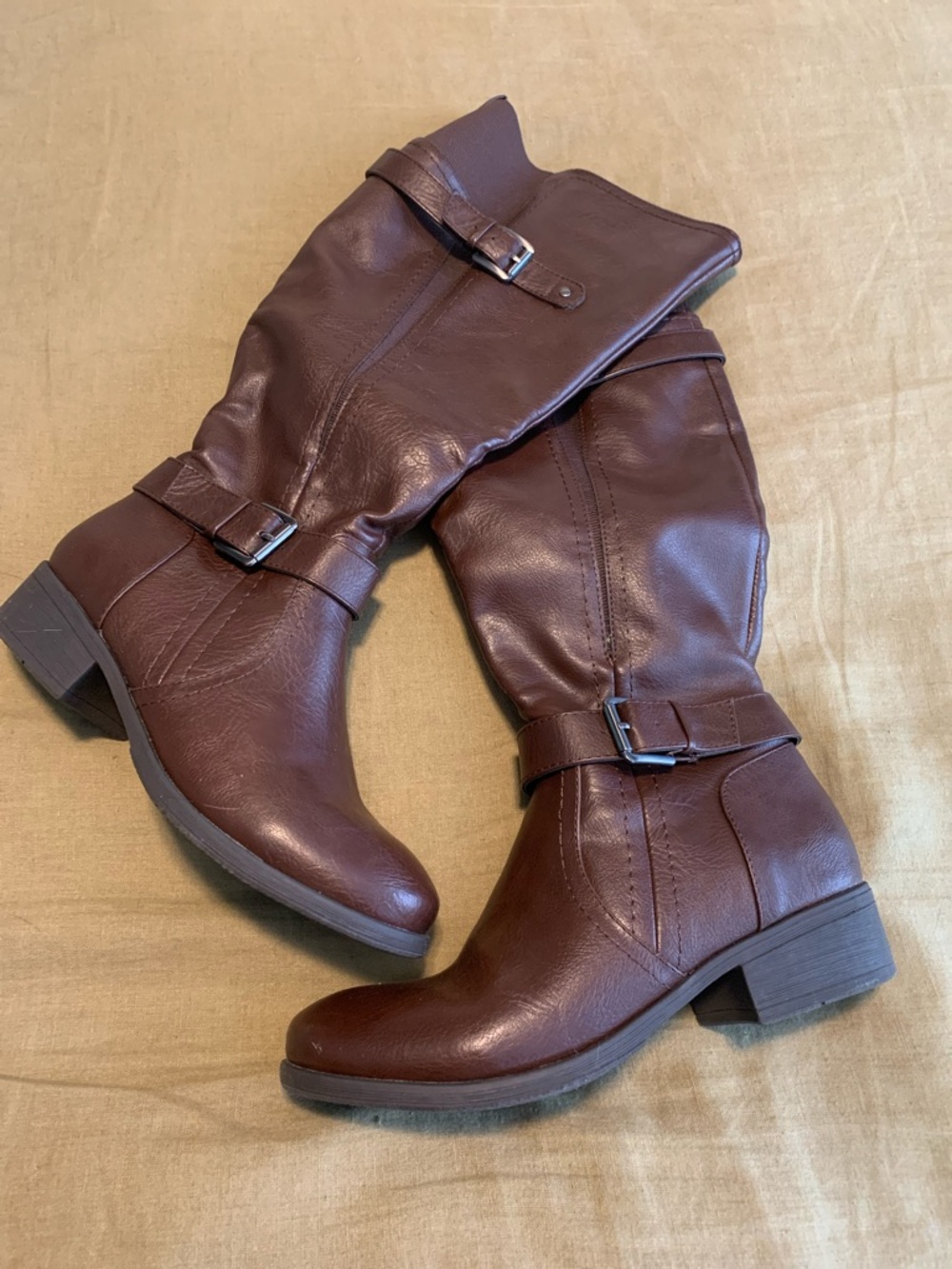 croft & barrow Brown Buckle Riding Boots